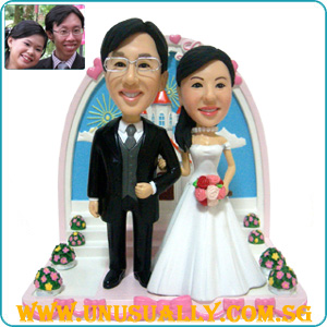 Custom 3D Caricature Dream Wedding Couple Figurines